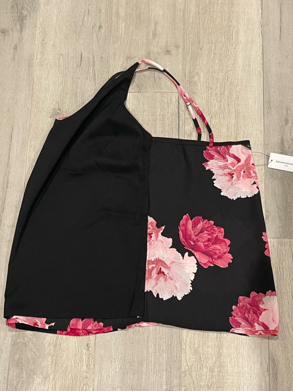 Banana Republic Floral Camisole Top Black Pink XS NWT - Picture 8 of 9
